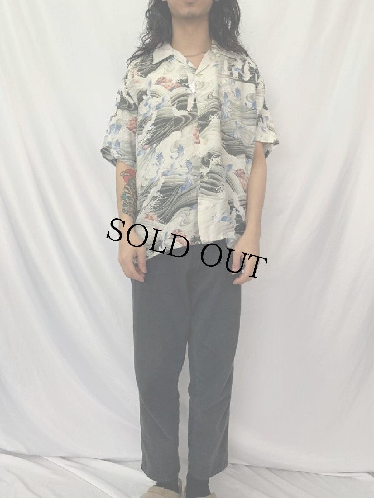 画像2: 60's PENNEY'S JAPAN製 レーヨンアロハシャツ L (2)