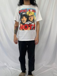 画像2: 90's Wayne's World コメディ映画Tシャツ L (2)