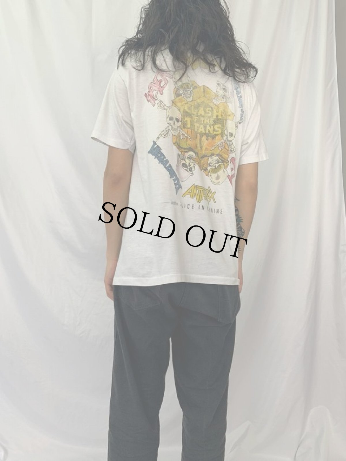 画像5: 80's ANTHRAX "CLASH OF THE TITANS" ヘヴィメタルバンドTシャツ XL (5)