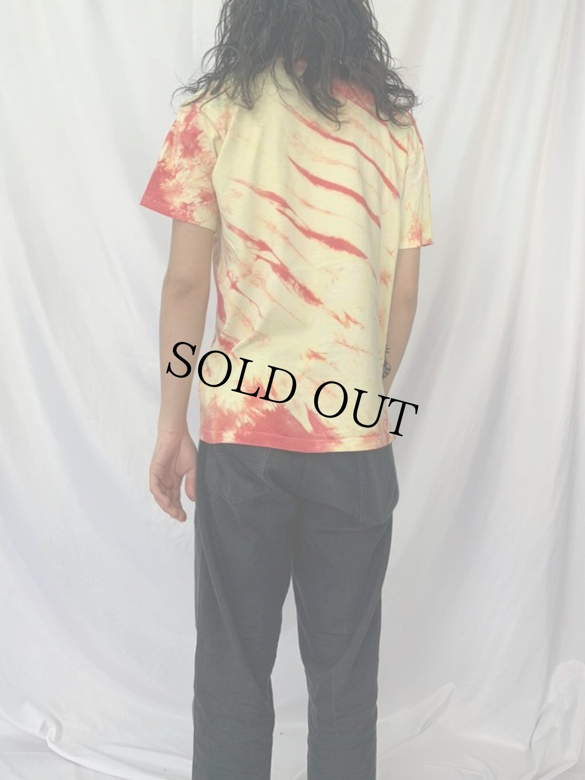 画像4: 80's Jimi Hendrix USA製 "flying eye ball" タイダイ染め ミュージシャンTシャツ L (4)