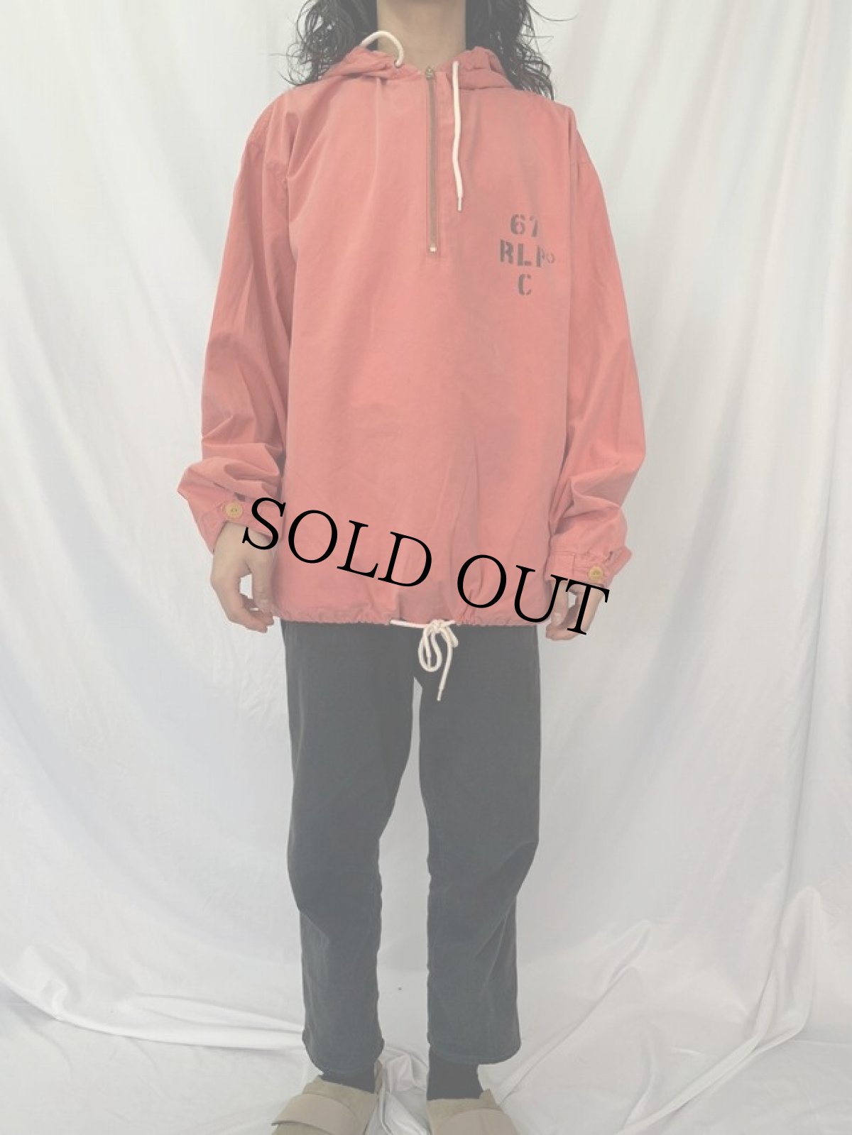 画像2: POLO Ralph Lauren "67 RLP C" コットンアノラックパーカー L (2)