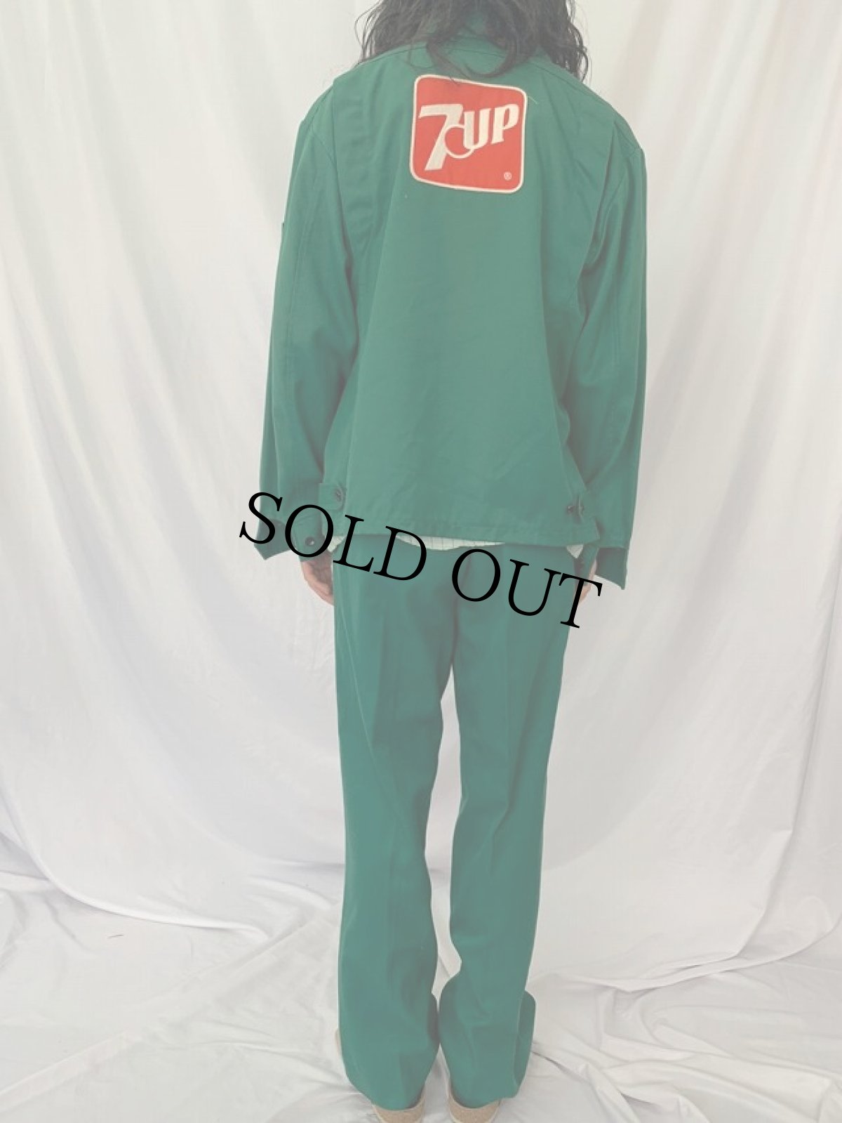 画像7: 70's RIVERSIDE USA製 "7UP" ワークジャケット&シャツ＆パンツ 3ピース SETUP MEDIUM (7)