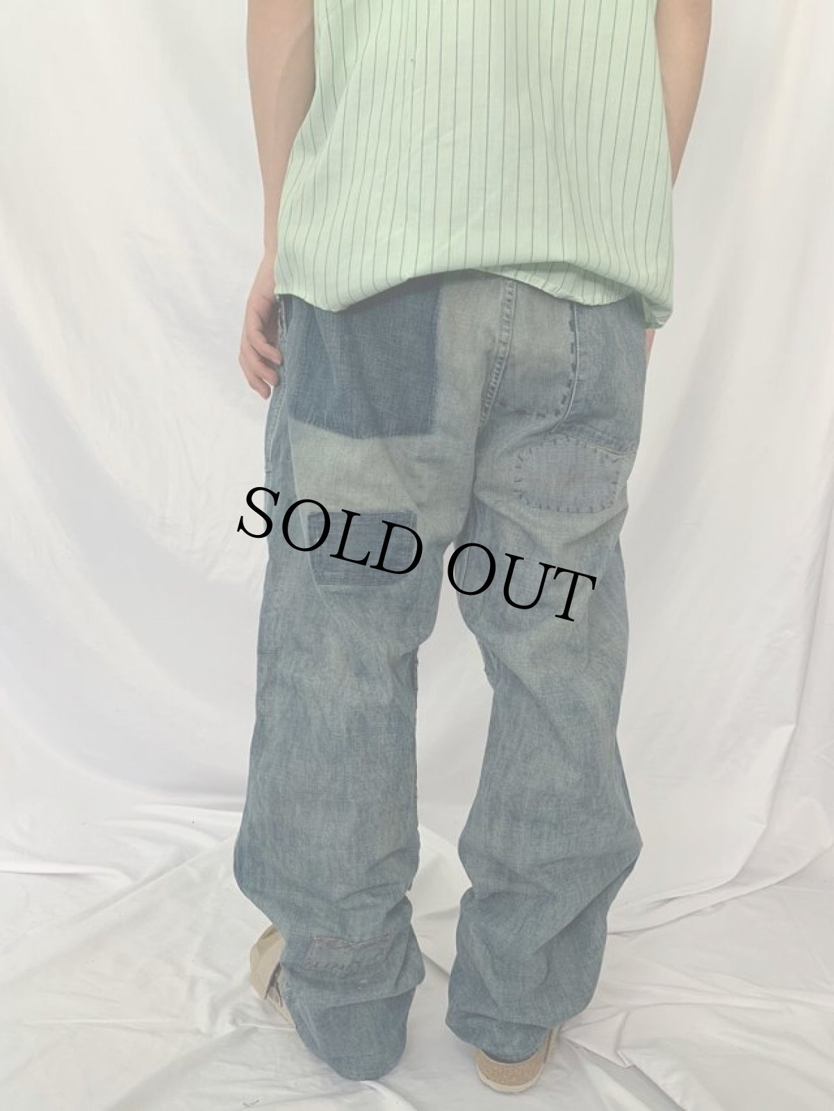 画像5: Ralph Lauren パッチワークデニムパンツ W39 (5)