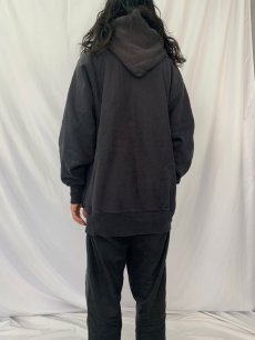 画像4: 90's Champion REVERSE WEAVE USA製 目付き スウェットフーディー BLACK XXL (4)