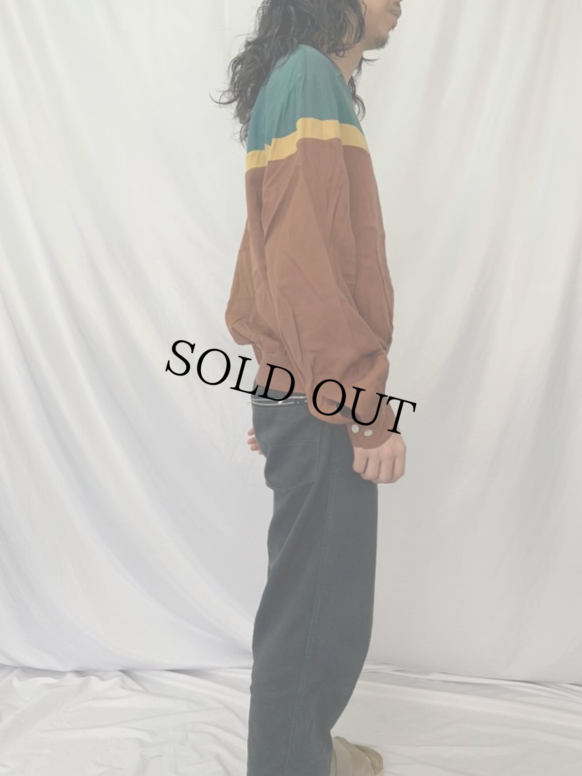 画像3: 50's McGREGOR USA製 オープンカラー レーヨンギャバ プルオーバーシャツ ML (3)