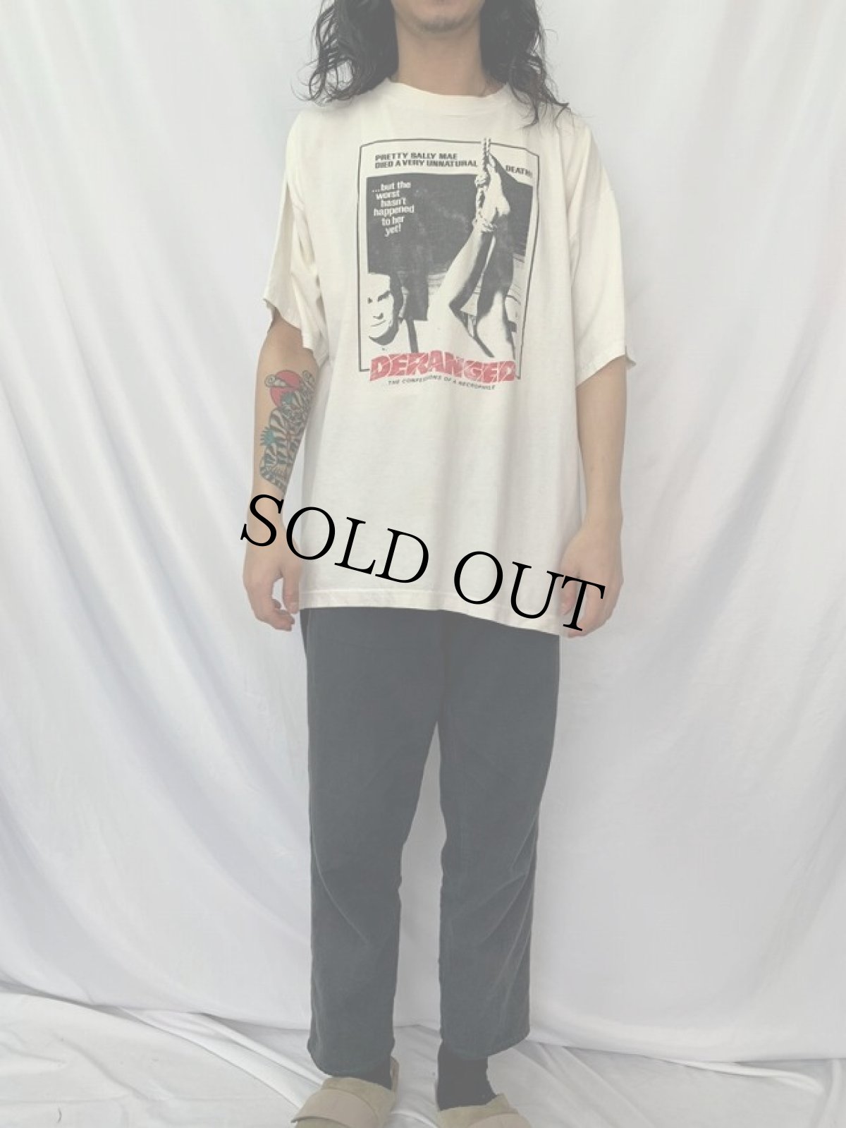 画像3: 90's SOMETHING WEIRD PRODUCTS "DERANGED" ホラー映画プリントTシャツ XL (3)