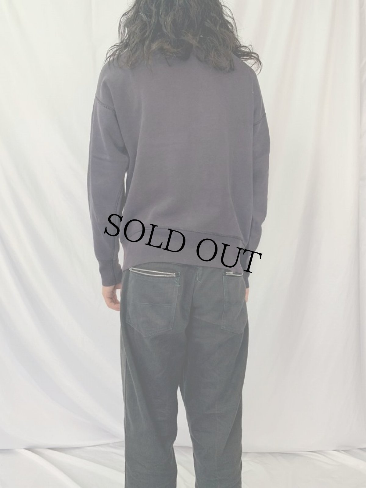 画像5: 50's "SW MHS SWIM TEAM" 前V フェルトパッチ付き スウェット (5)