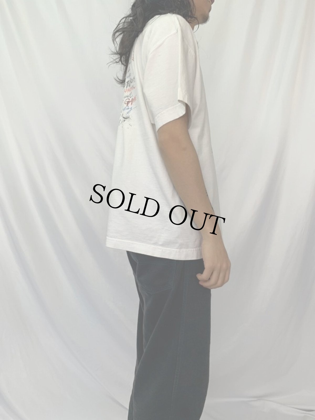 画像4: 90's Ralph Steadman "Cardinal Zin" アートプリントTシャツ L (4)