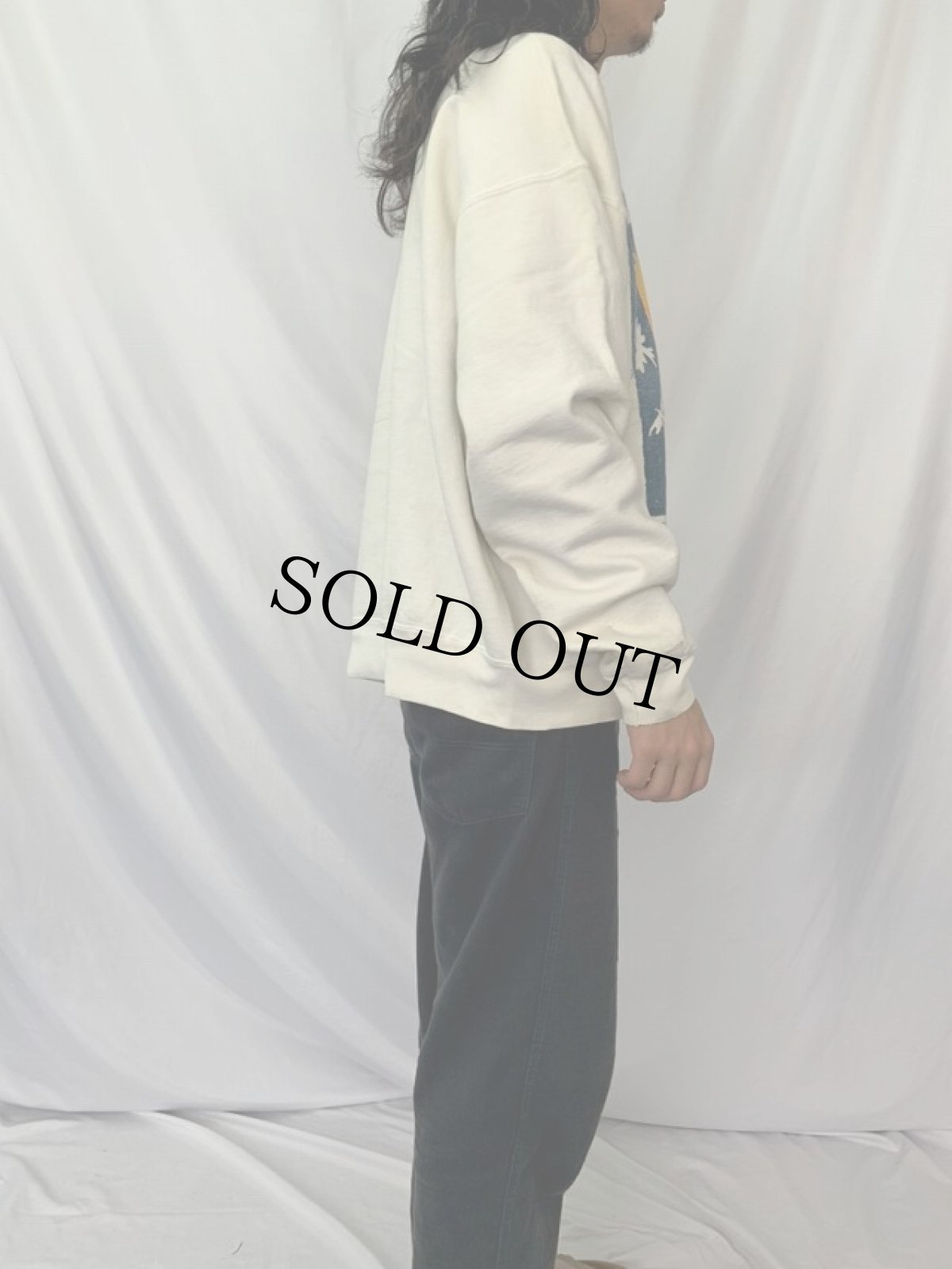 画像4: 90's Picasso USA製 "THE NEW YEAR" アートプリントスウェット XL (4)