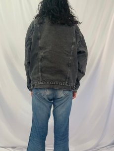 画像4: 90's Levi's 70427 USA製 ネルライナー ブラックデニムジャケット  (4)