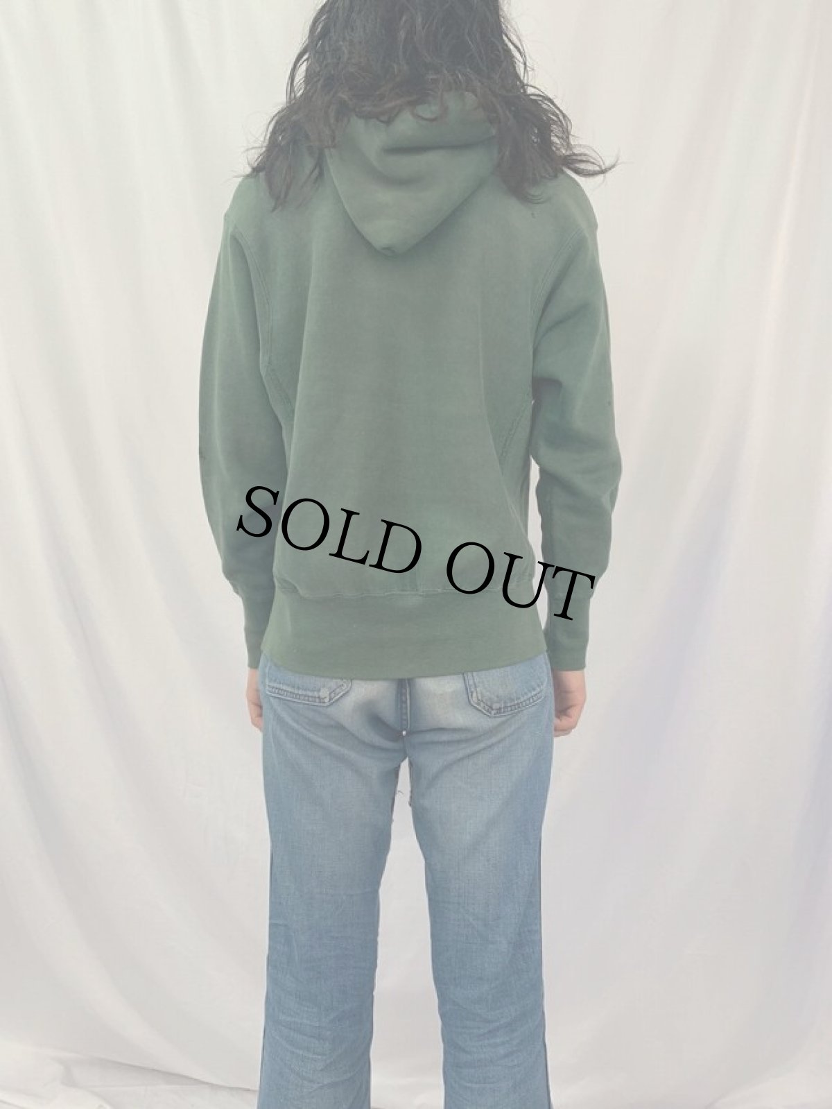 画像4: 70's Champion 青単色タグ REVERSE WEAVE USA製 "HUDSON FALLS TRACK" プリントスウェットフーディー S (4)