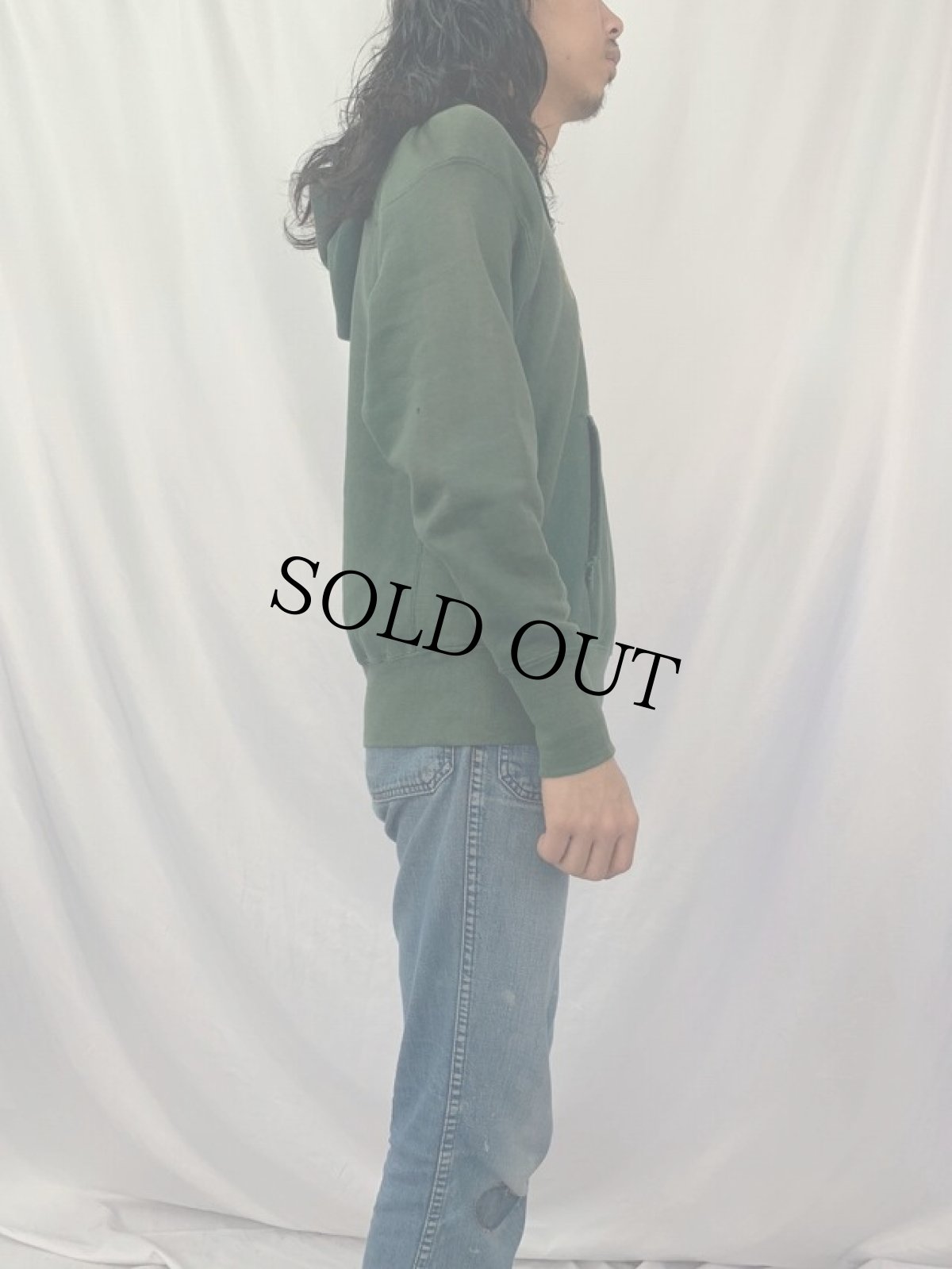 画像3: 70's Champion 青単色タグ REVERSE WEAVE USA製 "HUDSON FALLS TRACK" プリントスウェットフーディー S (3)