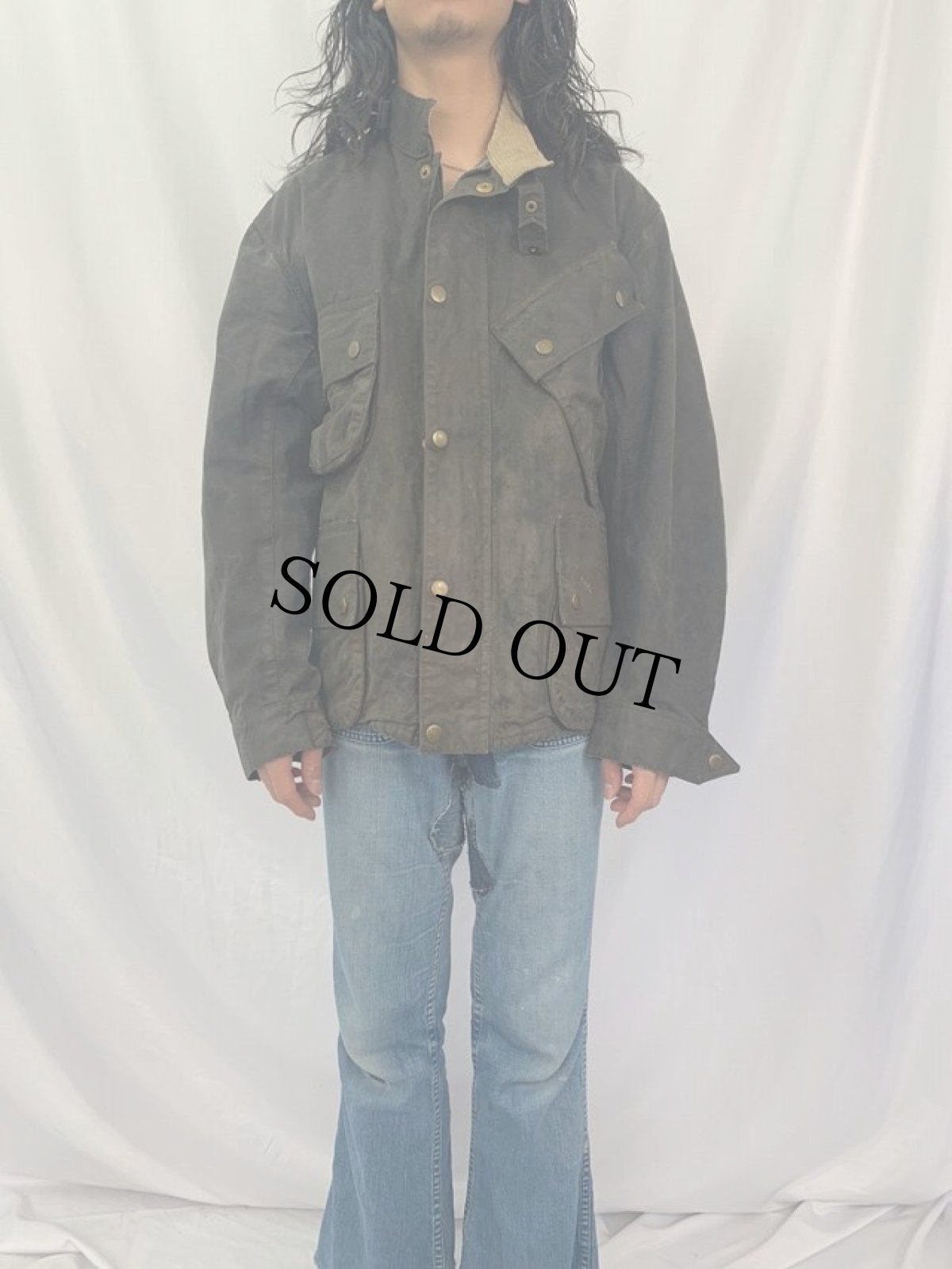 画像2: 60〜70's BARBOUR 黄タグ ENGLAND製 "INTERNATIONAL SUIT" オイルドジャケット (2)