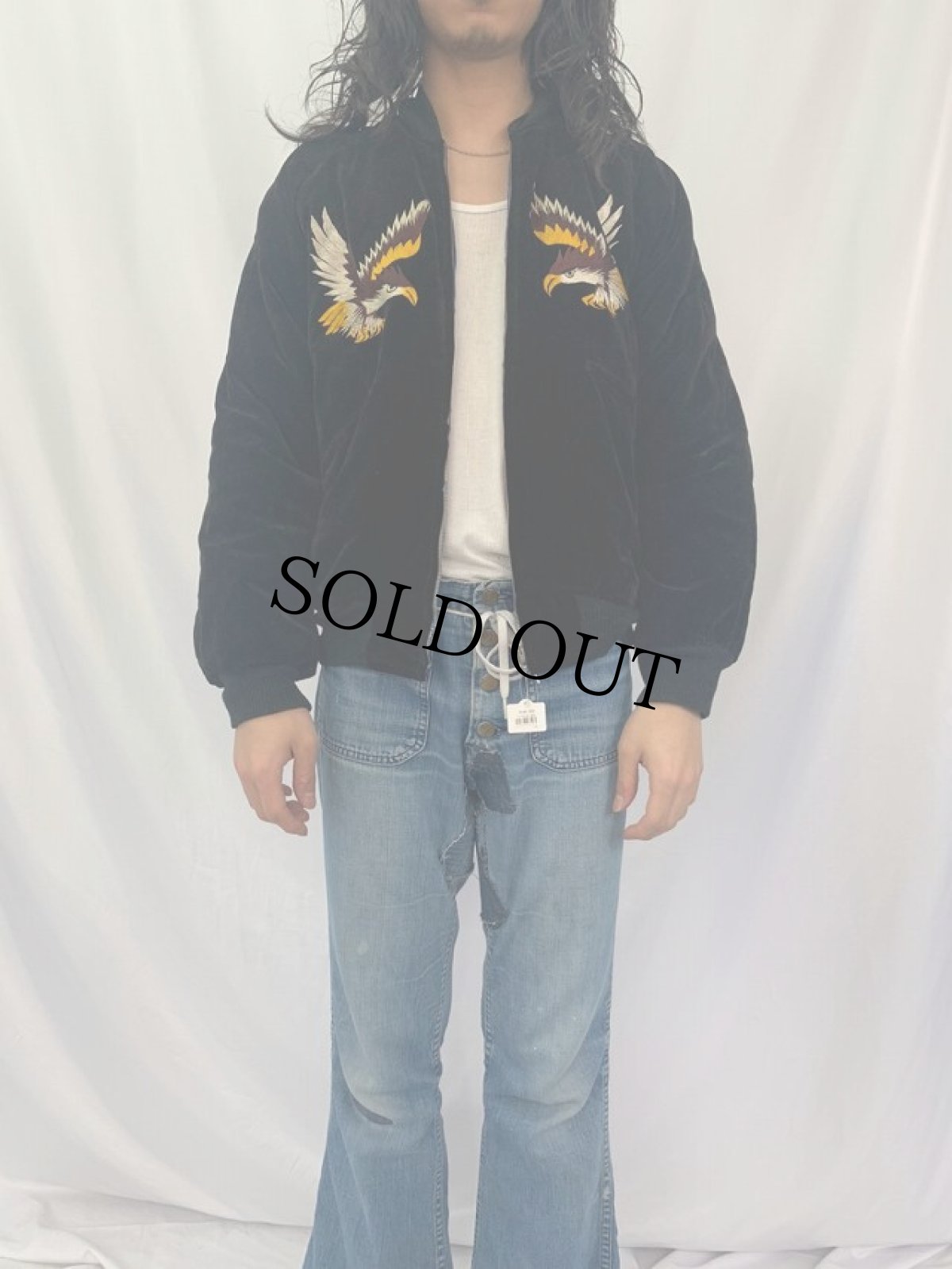 画像8: 50's "JAPAN" 虎×龍 黒別珍×サテンスカジャン (8)