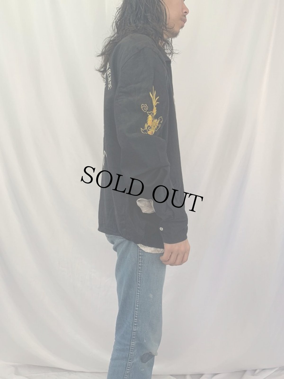 画像4: 60's "PHUBAI VIETNAM 1967" 虎×龍刺繍 ベトジャン BLACK (4)