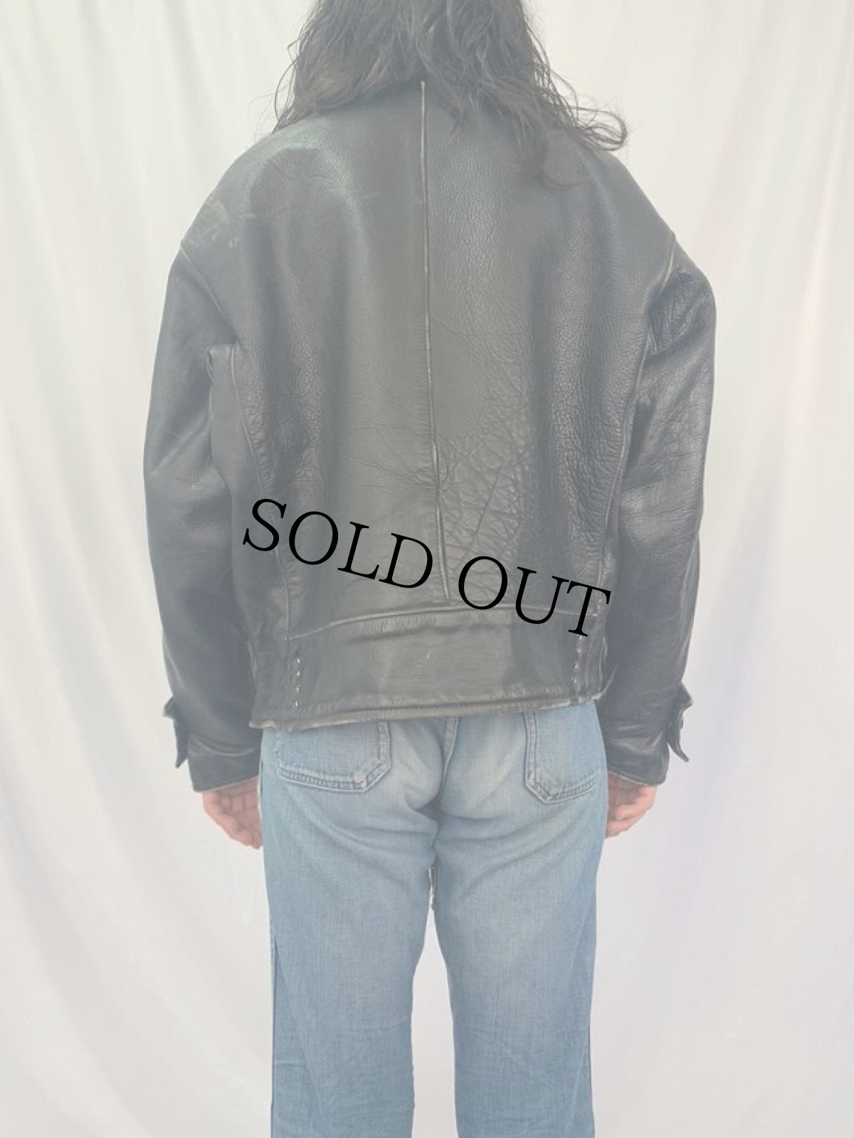 画像4: 40〜50's スウェーデン軍 レザーモーターサイクルジャケット (4)