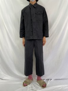 画像2: 〜80's 東ドイツ軍 コットンワークジャケット/パンツ SETUP SIZE48 (2)