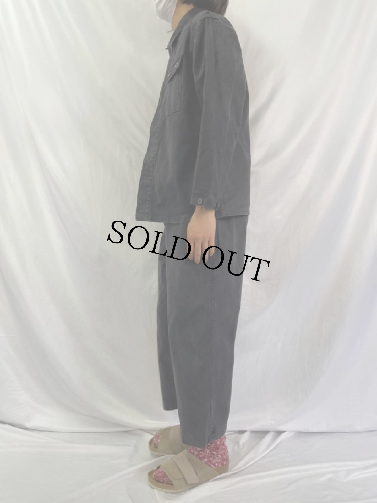 画像3: 〜80's 東ドイツ軍 コットンワークジャケット/パンツ SETUP SIZE48 (3)