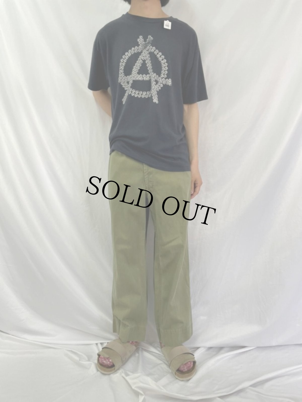 画像2: 50〜60's U.S.ARMY チノトラウザーズ GREEN W35 (2)