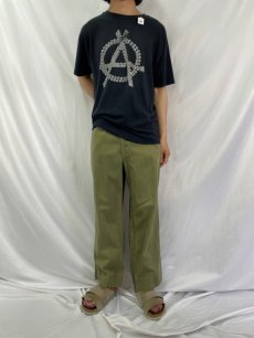 画像2: 50〜60's U.S.ARMY チノトラウザーズ GREEN W35 (2)