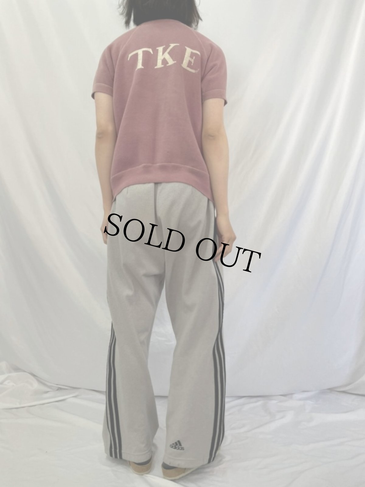 画像4: 60's "TAU KAPPA EPSILON" フロッキープリント ラグラン半袖スウェット (4)