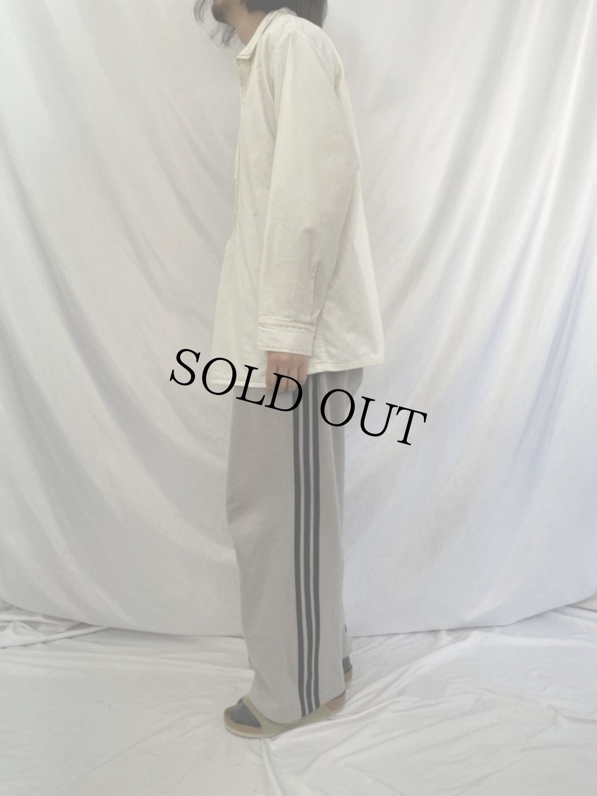 画像3: 60〜70's EURO 刺繍デザイン グランパシャツ (3)