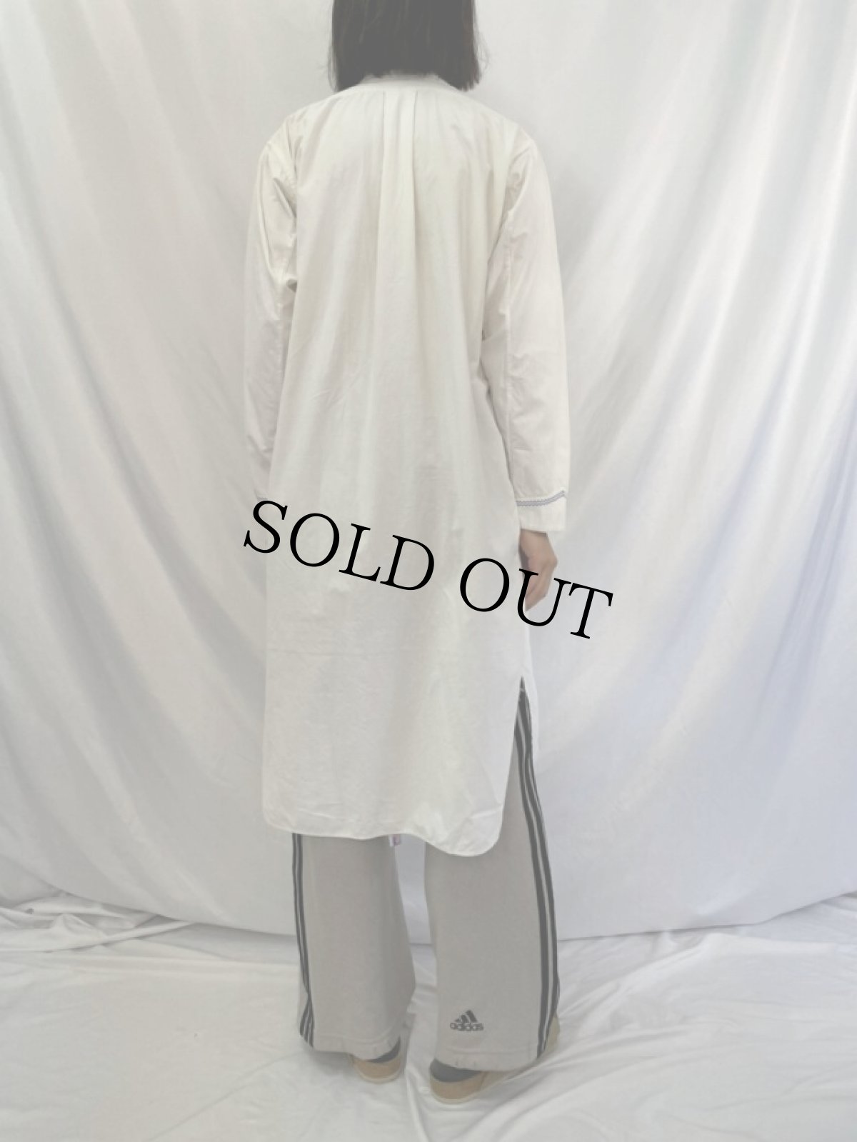 画像4: 40's EURO 刺繍デザイン グランパシャツ (4)