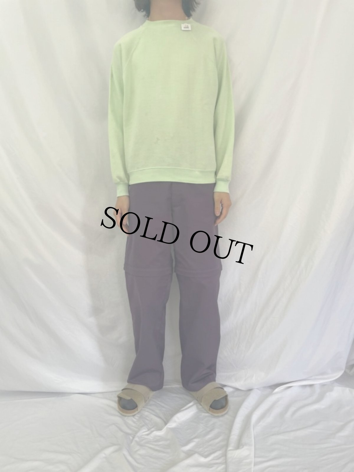 画像2: 70's ラグランスウェット 無地 (2)