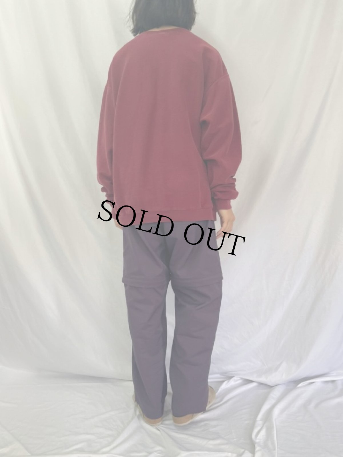 画像4: 90's LANDS'END USA製 前V パイルスウェットXL (4)