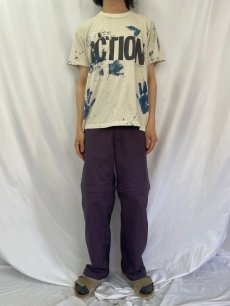 画像3: 90's SNOOPY USA製 "ACTION" ハンドペイント キャラクターTシャツ XL (3)