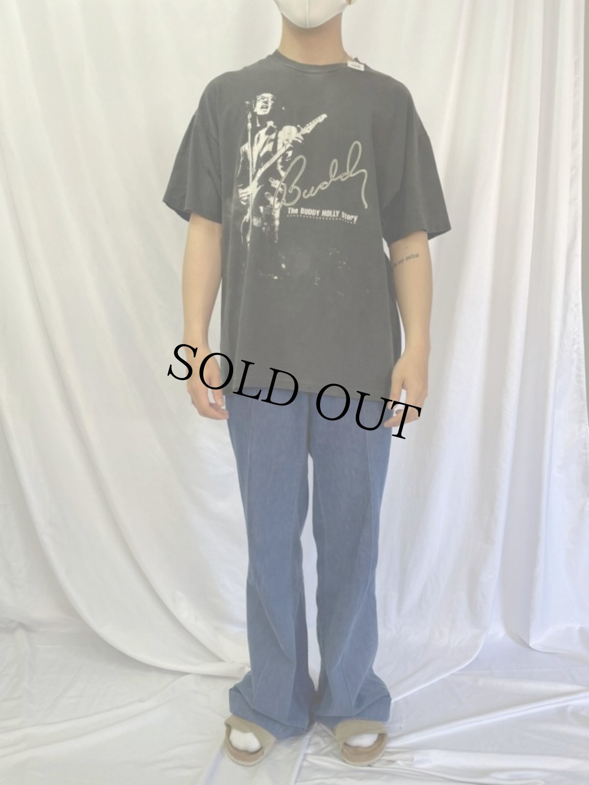 画像2: 90's USA製 "The BUDDY HOLLY Story" ロックミュージシャンドキュメンタリー映画 プリントTシャツ XL (2)