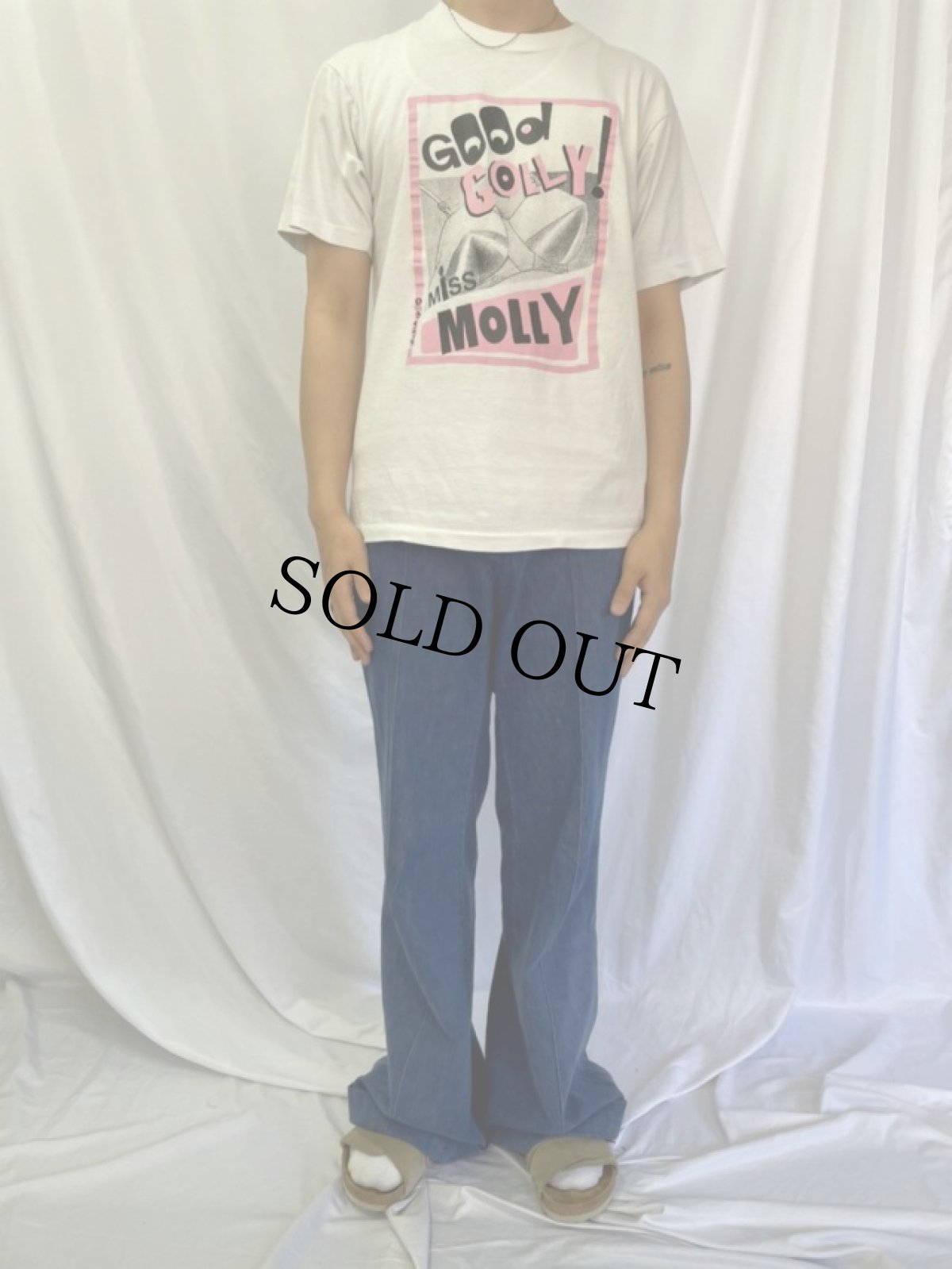 画像2: 90's Little Richard USA製 "GOOD GOLLY MISS MOLLY" ミュージシャンプリントシャツ L (2)