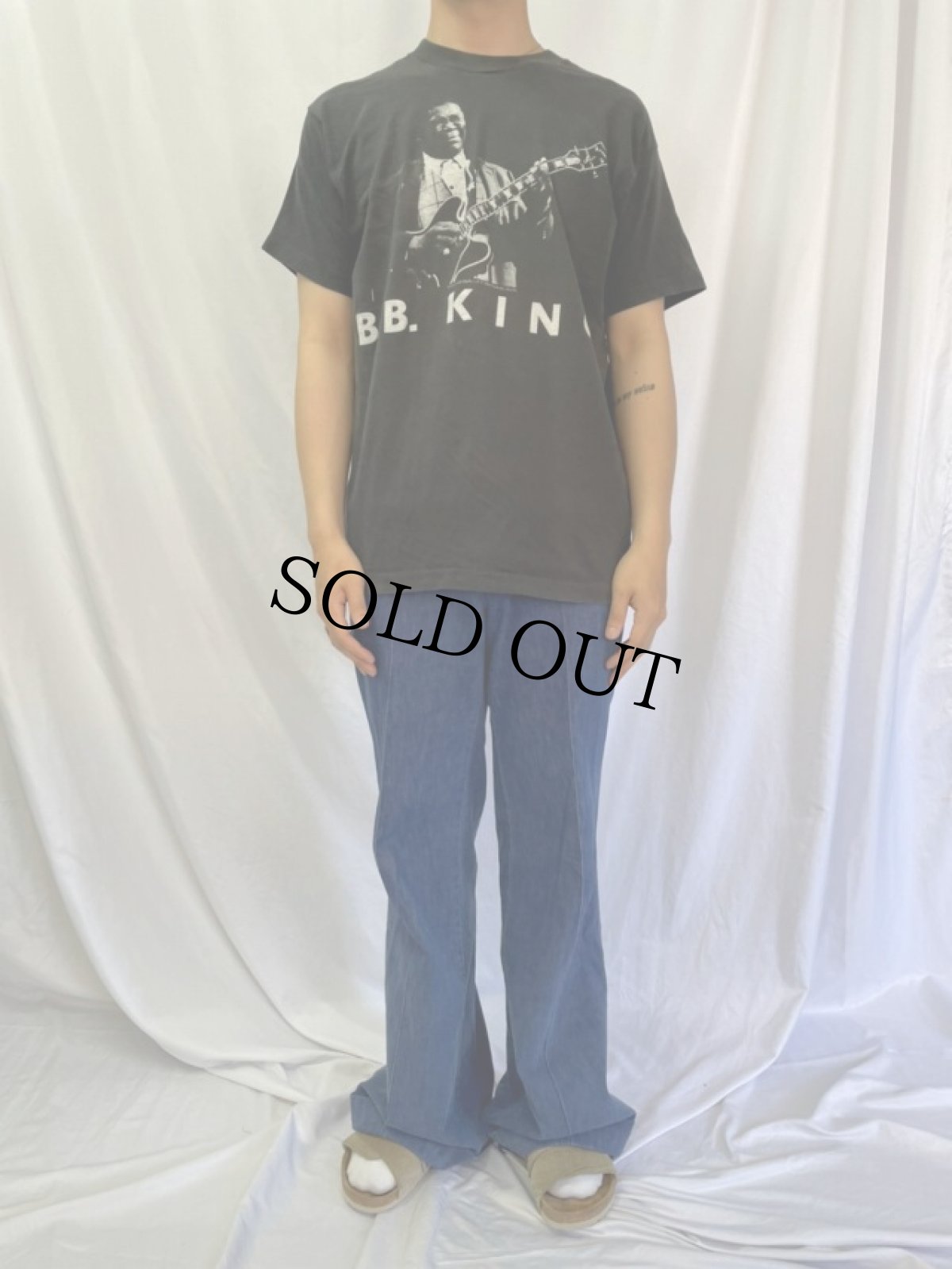 画像2: 90's B.B.KING USA製 ブルースミュージシャン プリントTシャツ L (2)