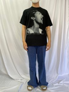 画像2: 90's BILLY HOLIDAY USA製 ジャズボーカルミュージシャン プリントTシャツ L (2)