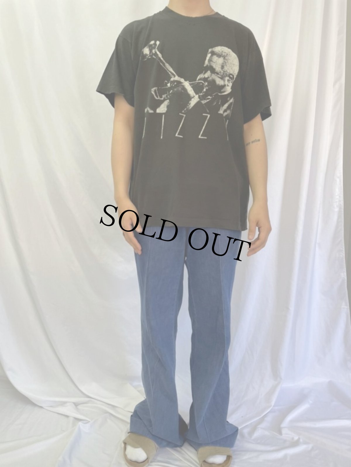 画像2: 90's Dizzy Gillespie USA製 ジャズミュージシャン プリントTシャツ L (2)