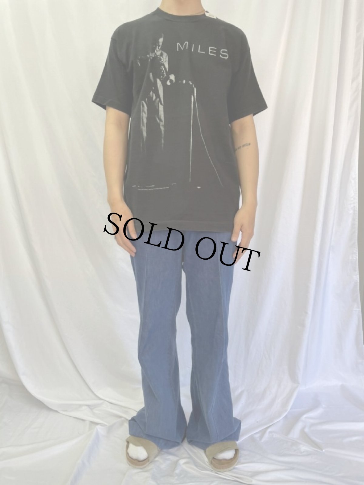 画像2: 90's MILES DAVIS USA製 ジャズミュージシャン プリントTシャツ (2)