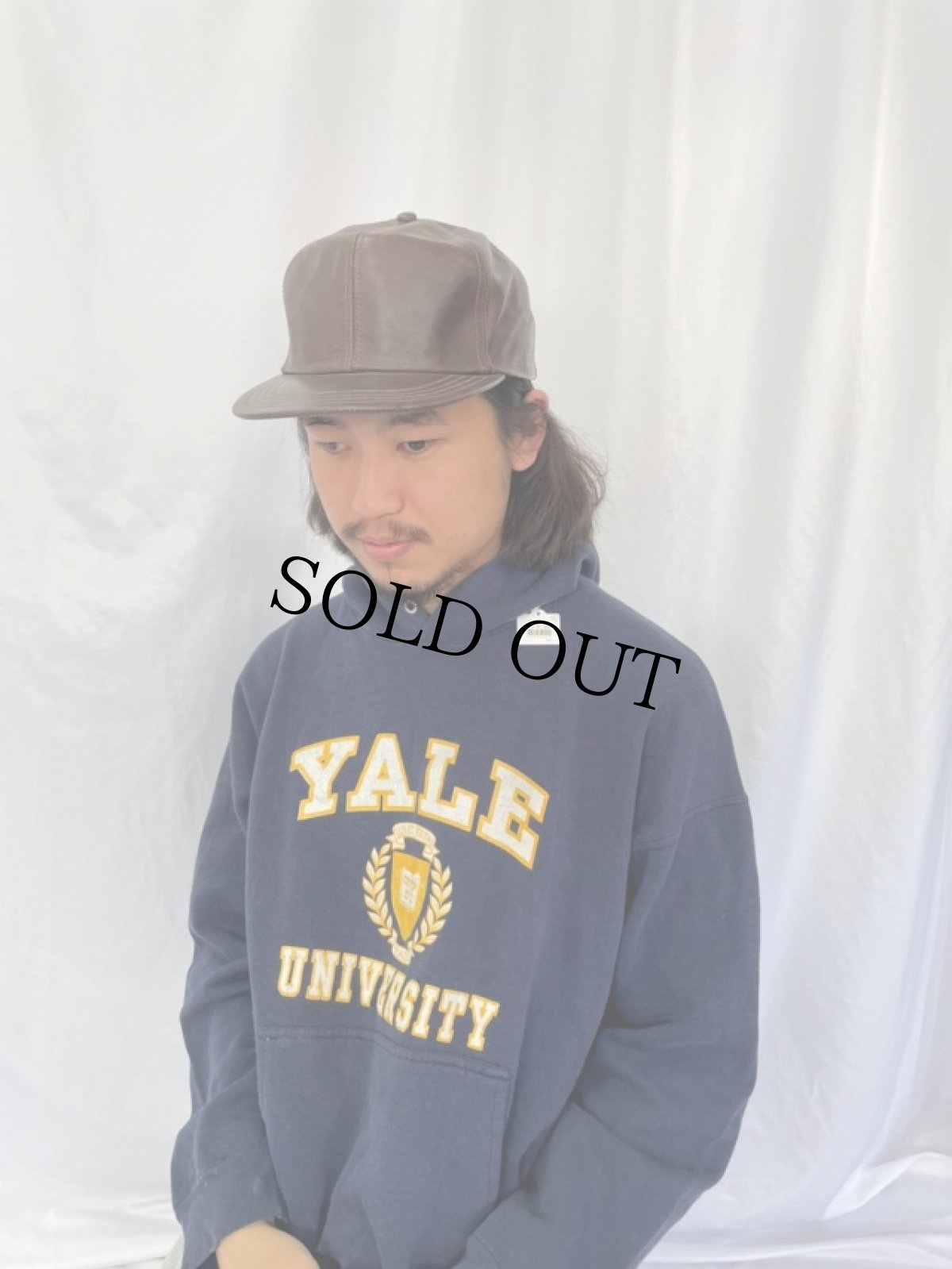 画像2: 90's ADVENTURE BOUND USA製 レザーキャップ (2)