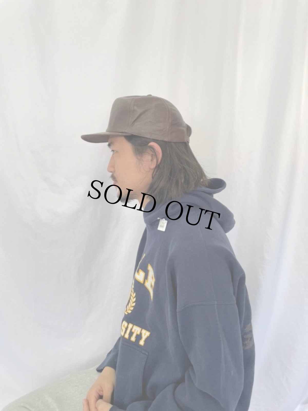 画像3: 90's ADVENTURE BOUND USA製 レザーキャップ (3)