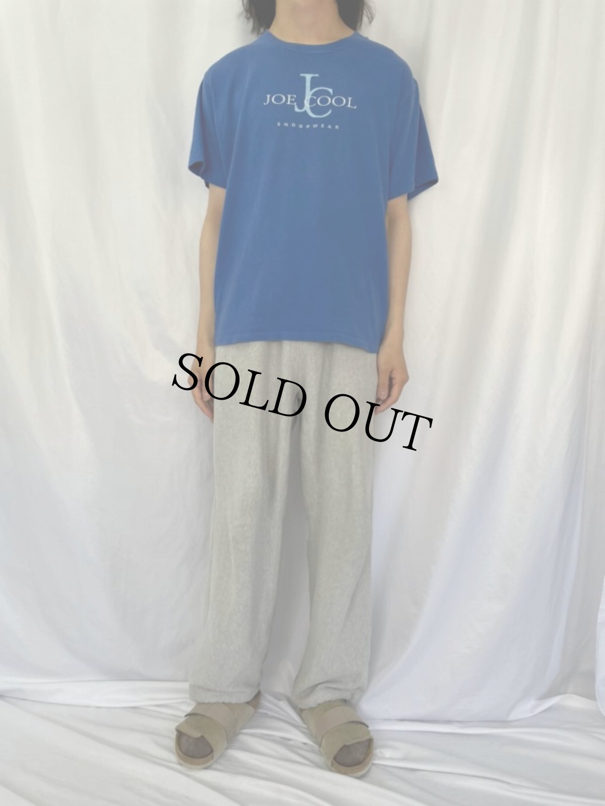 画像2: 90's SNOOPY "JOE COOL" USA製 パロディＴシャツ L (2)