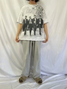 画像2: THE BEATLES 大判プリント ロックバンドTシャツ XL (2)