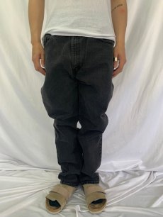 画像2: 2000's Levi's 505 USA製 サルファブラックデニムパンツ W37 (2)