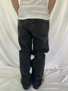 画像4: 2000's Levi's 505 USA製 サルファブラックデニムパンツ W37 (4)