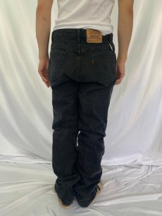 画像4: 90's Levi's 505 USA製 サルファブラックデニムパンツ W35 (4)