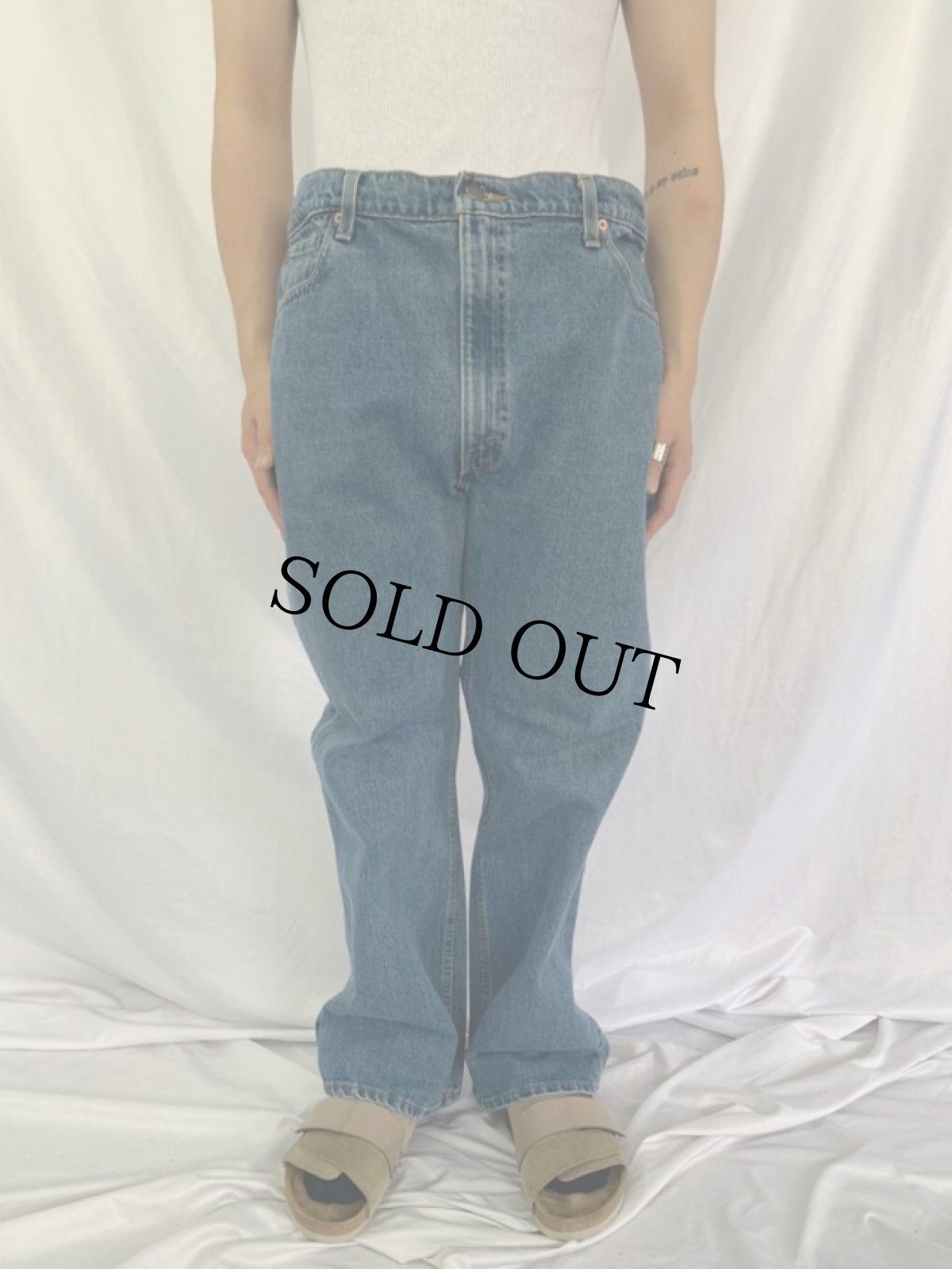 画像2: 90's Levi's 517 USA製 "BOOT CUT" フレアデニムパンツ W43 (2)