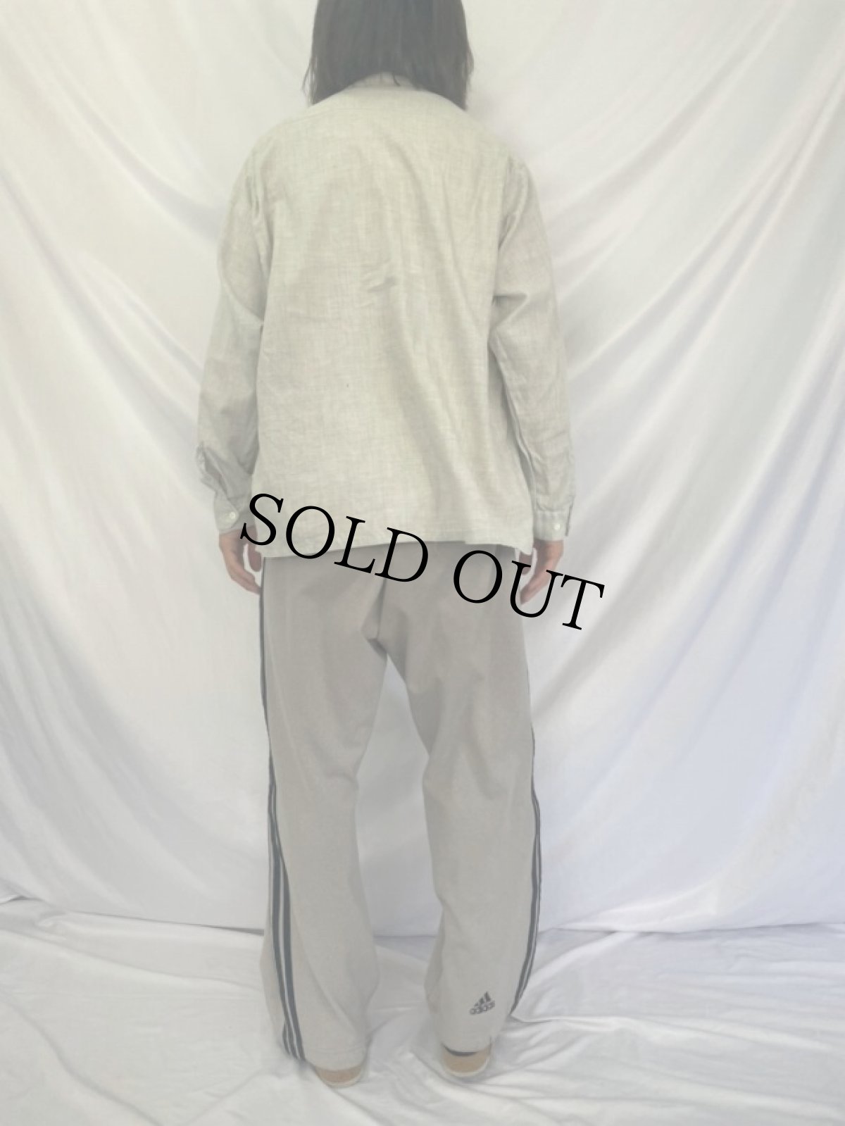 画像4: 50's レーヨン×ウール オープンカラーシャツ (4)