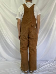 画像4: 70's Carhartt USA製 プリントタグ ダブルニー ダックオーバーオール W39 (4)