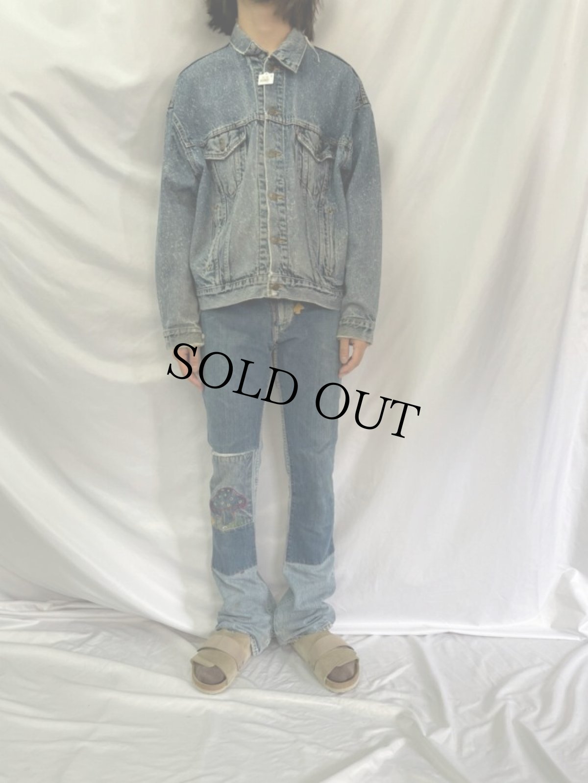 画像2: 80〜90's Levi's 70507 USA製 ギャラクティックウォッシュ デニムジャケット (2)