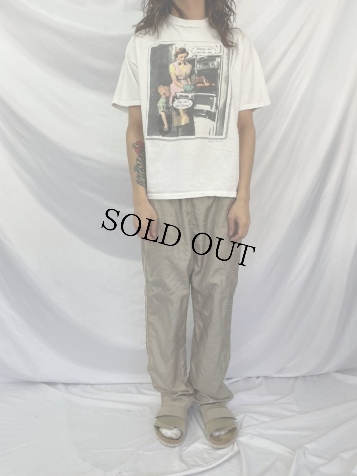 画像2: 90's Paper Moon USA製 プリントTシャツ L (2)