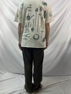 画像4: 90's rel-e-vant products USA製 工具プリントTシャツ XL (4)