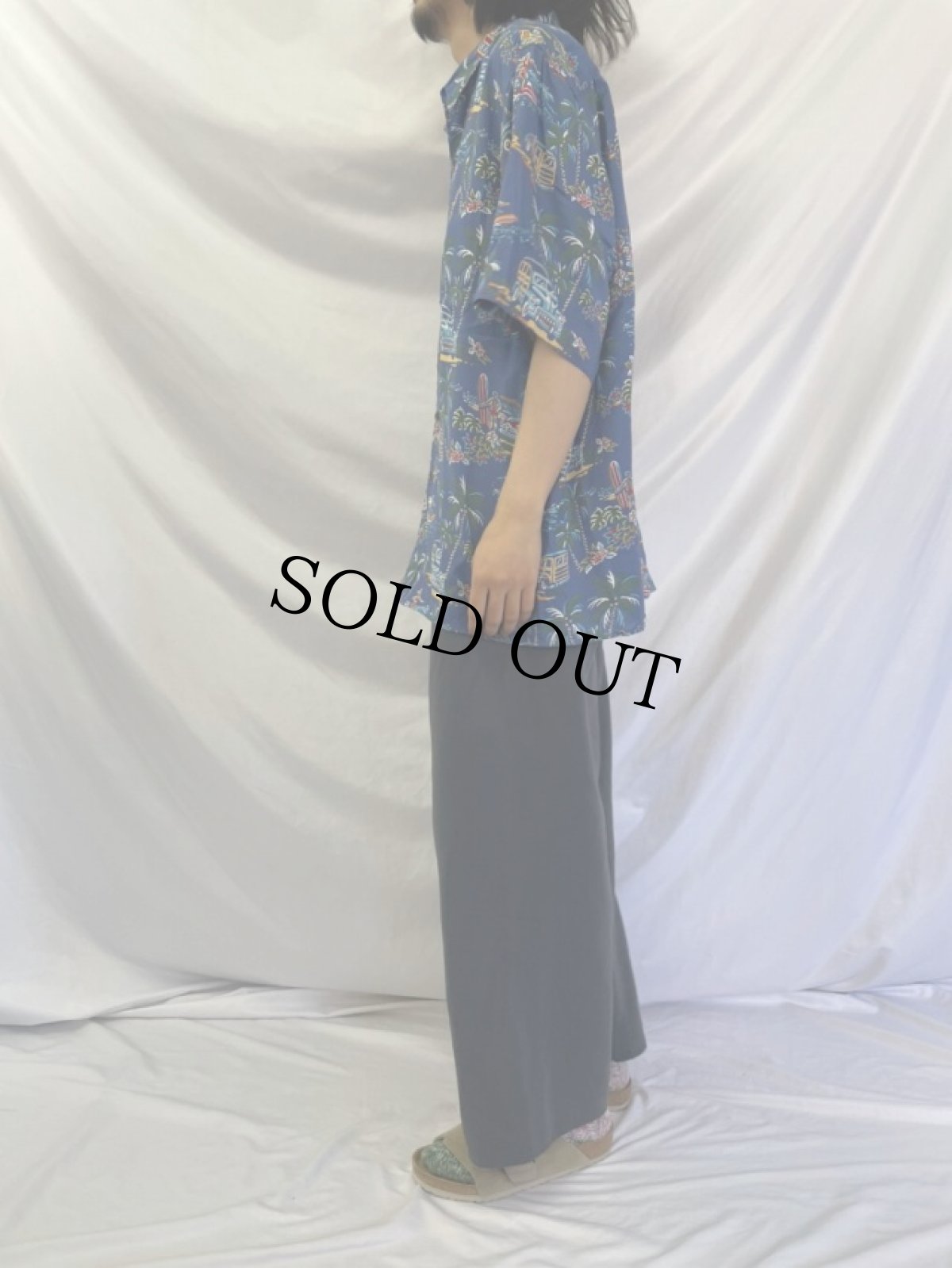 画像3: 90's ART OF EDDY Y by Reyn Spooner HAWAI製 オールオーバーパターン レーヨンアロハシャツ XL (3)